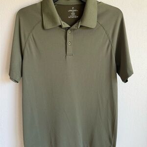 Me s M Green Fabletics Athletic, Casual, Sporty, Breathable Short Sleeve Polo